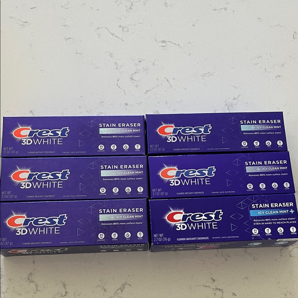 Bundle of 6 NEW Crest 3D white toothpaste
